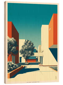 Holzbild Stille Geometrie