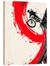 Holzbild Rotes Momentum - artill