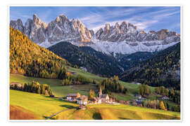 Poster Herbstfarben im Villnößtal Südtirol