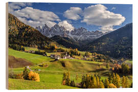 Holzbild Goldener Oktober in Südtirol - Achim Thomae