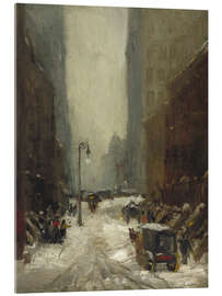 Acrylglasbild Schnee in New York - Robert Henri
