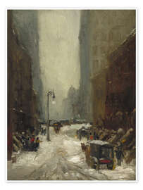 Wandbild Schnee in New York - Robert Henri
