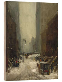 Holzbild Schnee in New York - Robert Henri