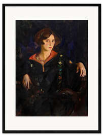 Gerahmter Kunstdruck Porträt einer Frau (Louise Getz)