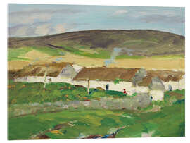 Acrylglasbild Die weißen Cottages Irlands - Robert Henri