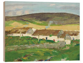 Holzbild Die weißen Cottages Irlands - Robert Henri