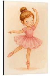 Alubild Kleine Ballerina im rosa Kleid