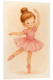 Hartschaumbild Kleine Ballerina im rosa Kleid