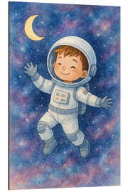 Alubild Kleiner Astronaut im Weltraum - Natalie Bruns
