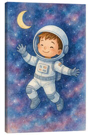 Leinwandbild Kleiner Astronaut im Weltraum - Natalie Bruns