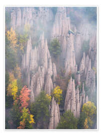 Wandbild Erdpyramiden von Renon in den italienischen Dolomiten - Jos Pannekoek
