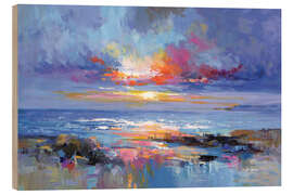 Holzbild Abstrakte Meereslandschaft