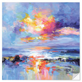 Wandsticker Abstrakte Küstenlandschaft