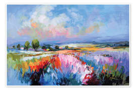 Wandbild Farbenfrohe Landschaftseindrücke - Leon Devenice