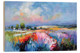 Holzbild Farbenfrohe Landschaftseindrücke - Leon Devenice