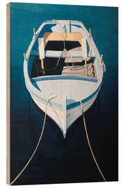 Holzbild Das blaue Boot - Michael Potter Studio