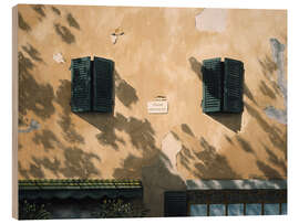 Holzbild Piaza Carlo Collodi, Toskana - Michael Potter Studio