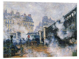 Acrylglasbild Die Pont de l'Europe, Bahnhof Saint-Lazare, 1877