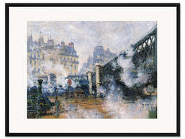 Gerahmter Kunstdruck Die Pont de l'Europe, Bahnhof Saint-Lazare, 1877 - Claude Monet