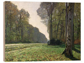 Holzbild Der Weg nach Bas-Breau, Fontainebleau, 1865 - Claude Monet