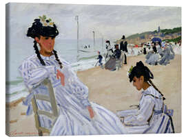 Leinwandbild Am Strand von Trouville, 1871 - Claude Monet