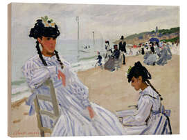 Holzbild Am Strand von Trouville, 1871 - Claude Monet