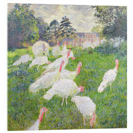 Acrylglasbild Die Truthähne im Schloss Rottembourg, Montgeron, 1877 - Claude Monet