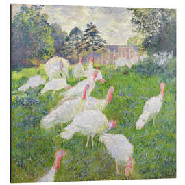 Cuadro de aluminio The Turkeys at the Chateau de Rottembourg, Montgeron, 1877 - Claude Monet