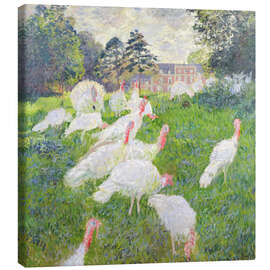 Leinwandbild Die Truthähne im Schloss Rottembourg, Montgeron, 1877 - Claude Monet