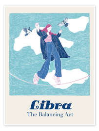 Wandbild Libra - The Balancing Act - Jenny Liz Rome