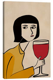 Leinwandbild Weinliebhaberin