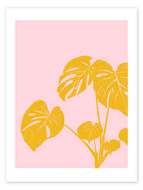 Wandbild Monstera auf Risa Hintergrund - Jenny Liz Rome