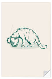Wandsticker Kaffeekatze