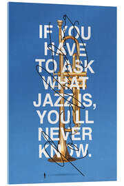 Acrylglasbild Essential Jazz Mystery Quote - Dominik Przerwa