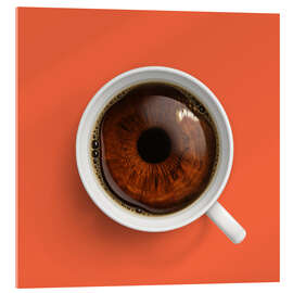Acrylglasbild Kaffee-Auge