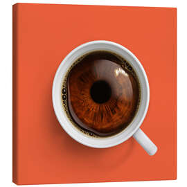 Leinwandbild Kaffee-Auge