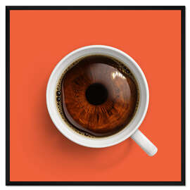 Gerahmter Kunstdruck Kaffee-Auge