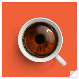 Wandsticker Kaffee-Auge