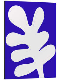 Alubild Leaf on Blue Canvas - Athene Fritsch