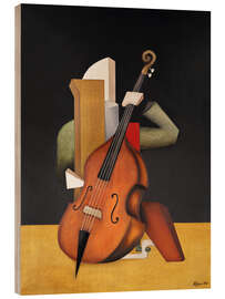 Holzbild Kontrabas