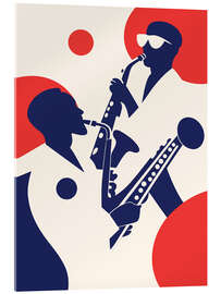 Acrylglasbild Hot Jazz Saxophones - Layla Oz
