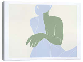 Leinwandbild Figure Blue &amp; Green - Jenny Liz Rome