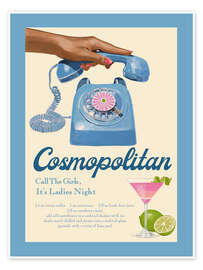 Wandbild Blue Cosmopolitan - Jenny Liz Rome