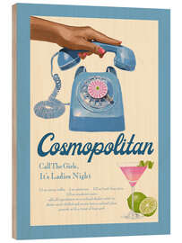 Holzbild Blue Cosmopolitan