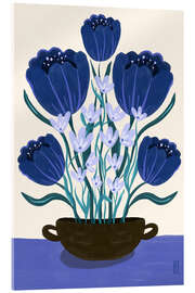 Acrylglasbild Blue Berry Dreams - Dirkie Nell