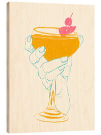 Holzbild Cocktail Time