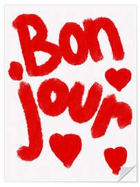Sticker mural Bonjour - Athene Fritsch