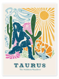 Wandbild Taurus - The Stubborn Wanderer - Jenny Liz Rome