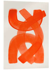 Acrylglasbild Orange Strokes