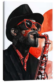 Leinwandbild Saxofonist im Konzert